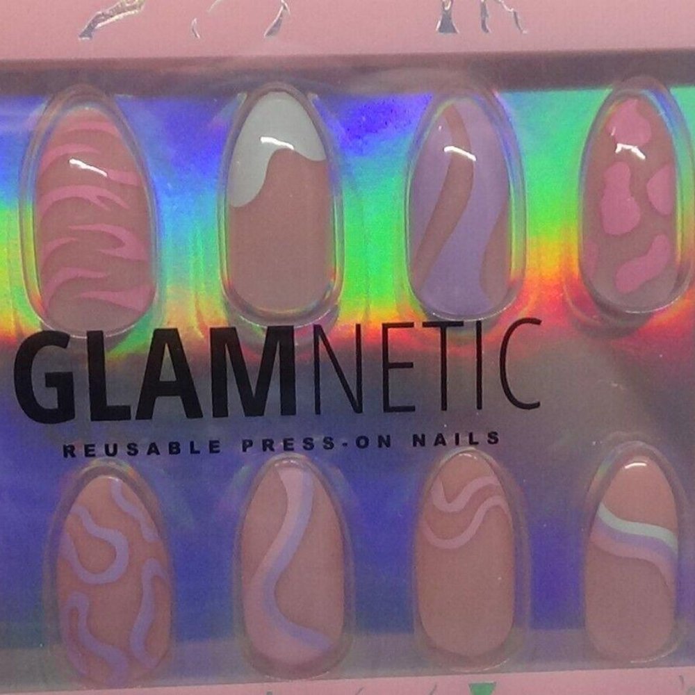 Glamnetic Press On Nails WILDCARD Reusable  24 Nail Kit w/ Glue